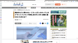 預金を丸ごと奪われた…ころっと引っかかってしまう｢ネットバンキング詐欺｣あの手この手､被害に遭わないためには？