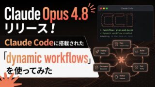 Claude Opus 4.8リリース! Claude Codeに搭載された「dynamic workflows」を使ってみた