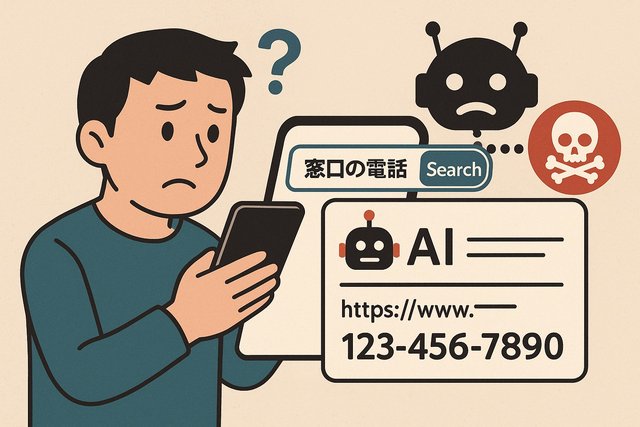 AI検索が「公式窓口」を偽造する時代へ。「LLM電話番号汚染」が生む、新しい詐欺の入り口