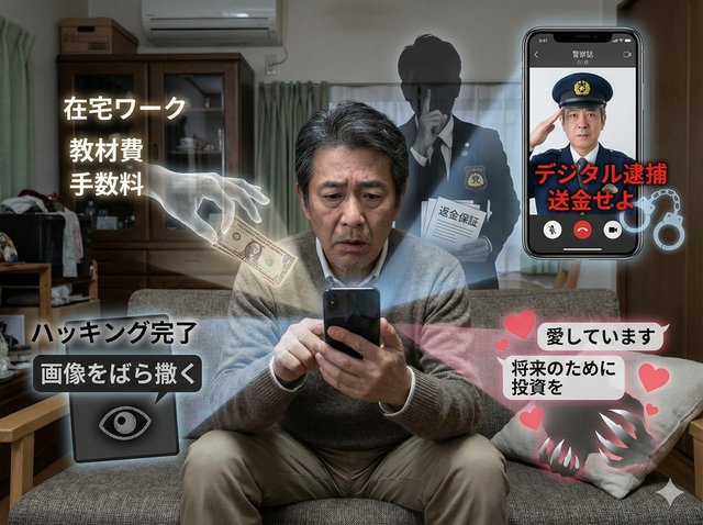 明日、あなたのスマホに届くかも！ 2026年に警戒すべき「5つのネット詐欺」、米国発の最新手口