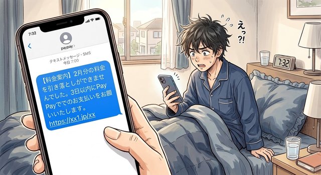 PayPayを悪用した架空請求詐欺に注意！ SMSのリンクは開かずに、公式サイトで確認しよう