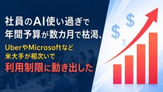 社員のAI使い過ぎで年間予算が数カ月で枯渇、UberやMicrosoftなど米大手が相次いで利用制限に動き出した
