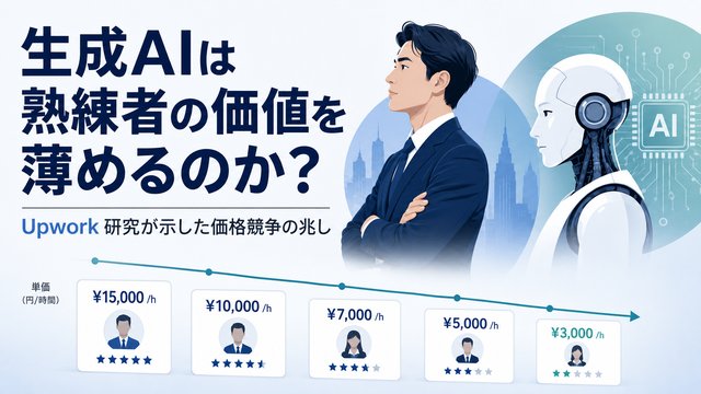 生成AIは熟練者の価値を薄めるのか？Upwork研究が示した価格競争の兆し