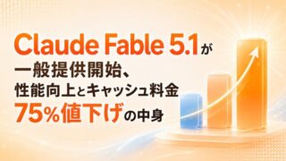 Claude Fable 5.1が一般提供開始、性能向上とキャッシュ料金75%値下げの中身