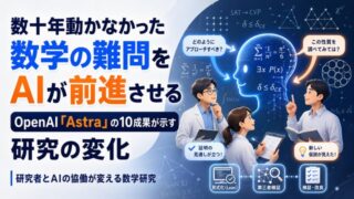 数十年動かなかった数学の難問をAIが前進させる、OpenAI「Astra」の10成果が示す研究の変化