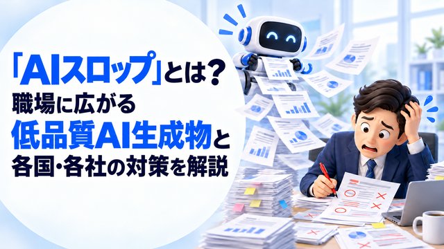 「AIスロップ」とは？職場に広がる低品質AI生成物と各国・各社の対策を解説