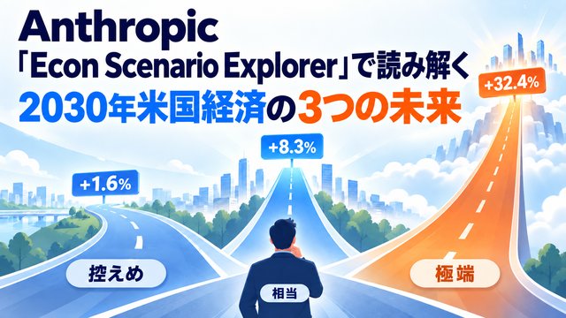 Anthropic「Econ Scenario Explorer」で読み解く、2030年米国経済の3つの未来