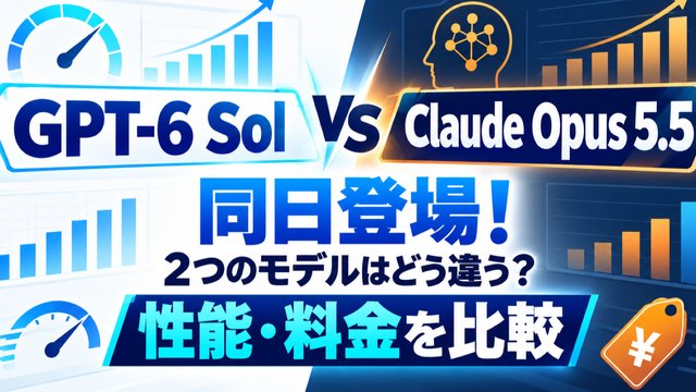 GPT-6 SolとClaude Opus 5.5が同日登場！2つのモデルはどう違う？性能・料金を比較