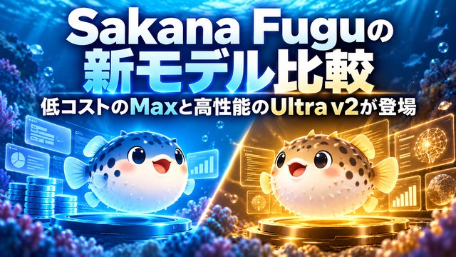 Sakana Fuguの新モデル比較｜低コストのMaxと高性能のUltra v2が登場