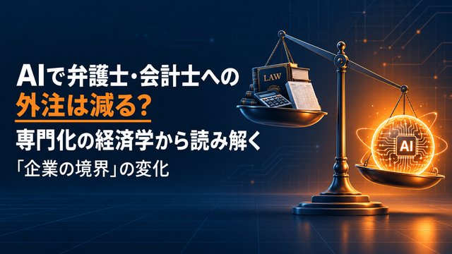 AIで弁護士・会計士への外注は減る？専門化の経済学から読み解く「企業の境界」の変化